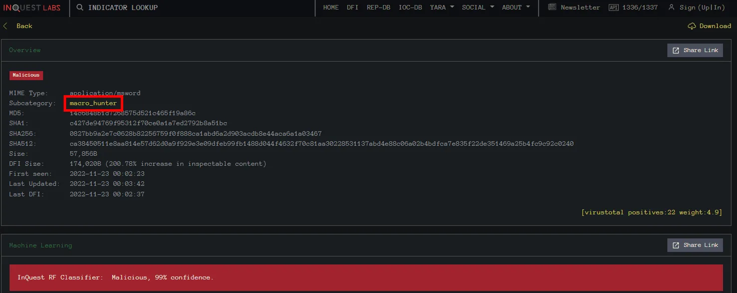 Screenshot of InQuestLabs
