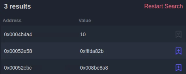A screenshot of register search.