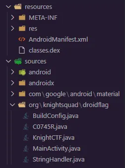 Decompiled file tree.