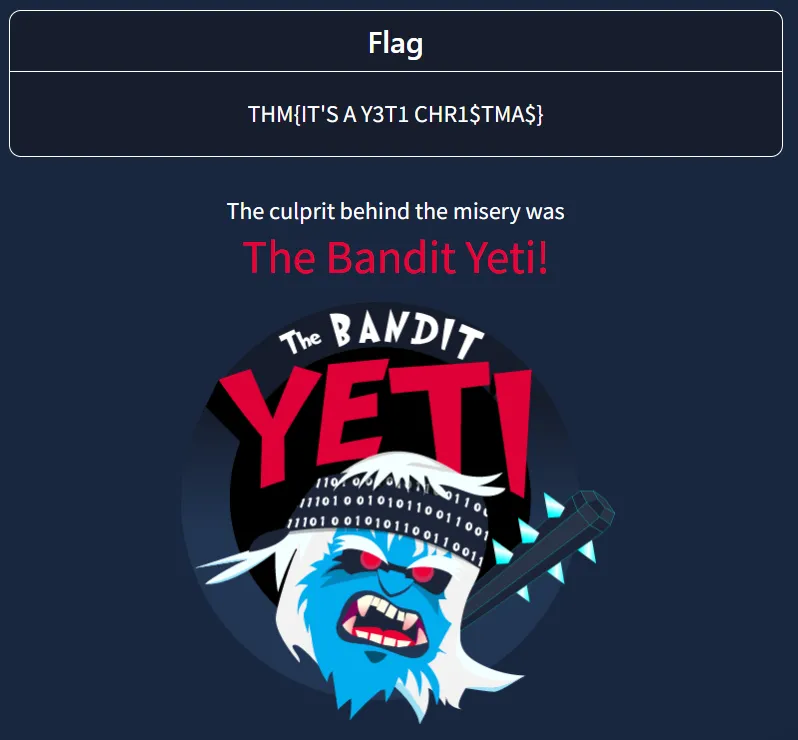 A flag, and the name and likeness of the baddie