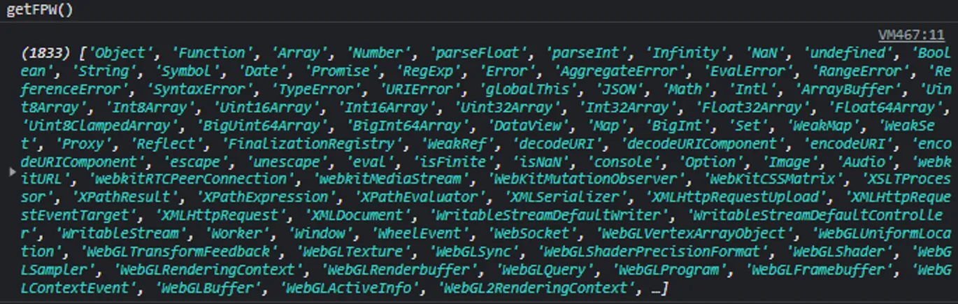 The fingerprint keywords