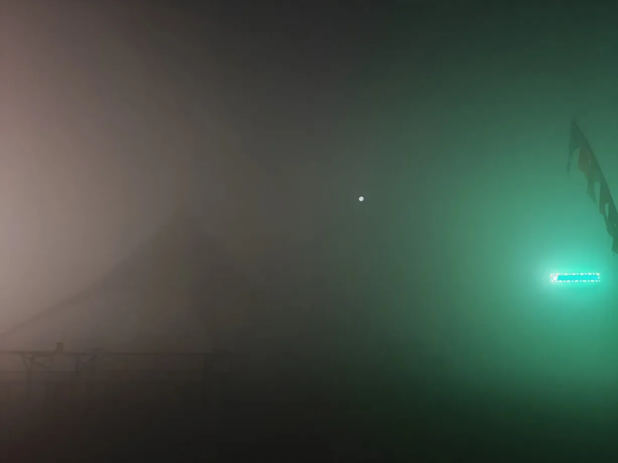 night-time picture of fog