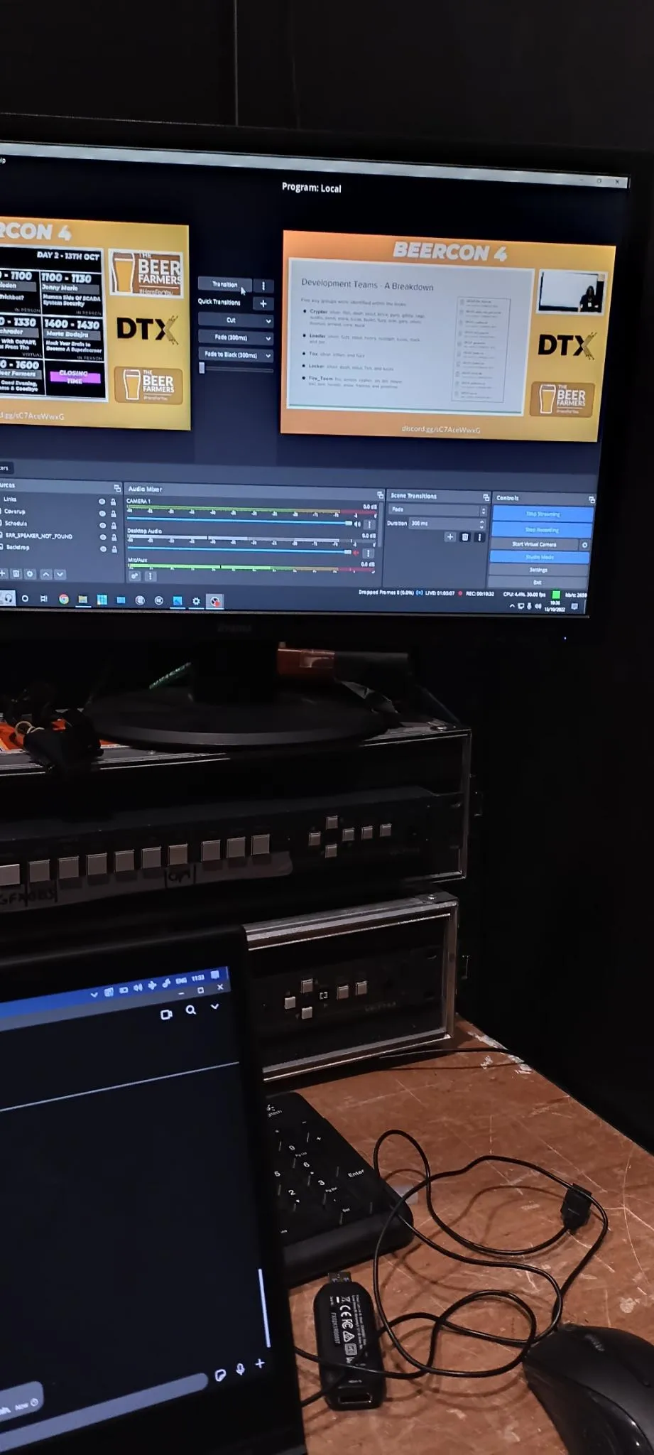 Picture of the video switching board